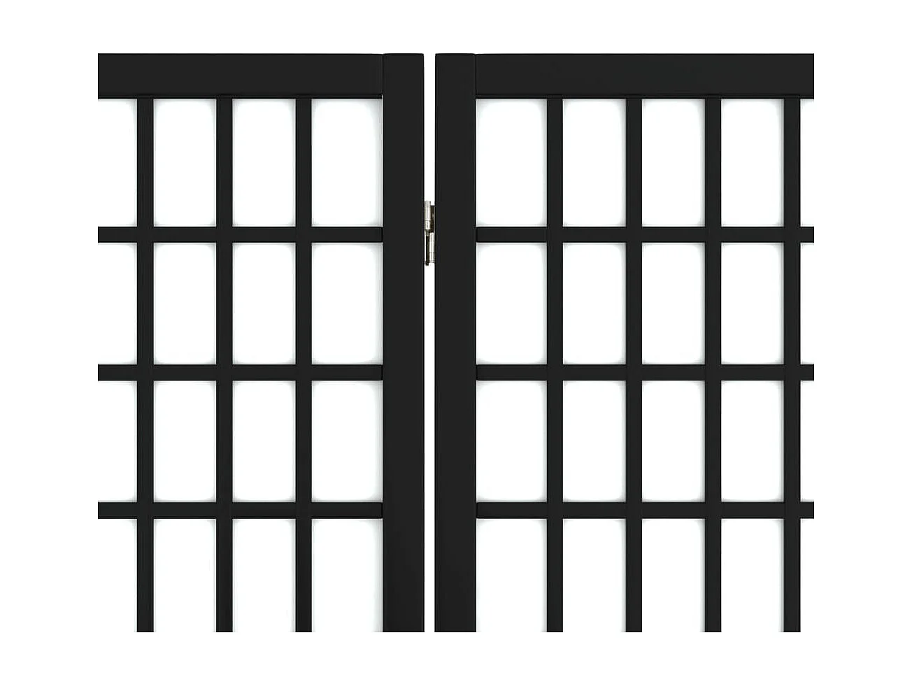 Mampara divisoria plegable de 5 paneles 200x170 cm Negra