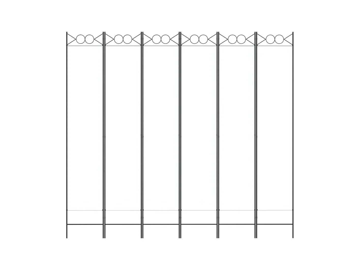 Parete divisoria a 6 pannelli Bianco 240x220 cm Tessuto