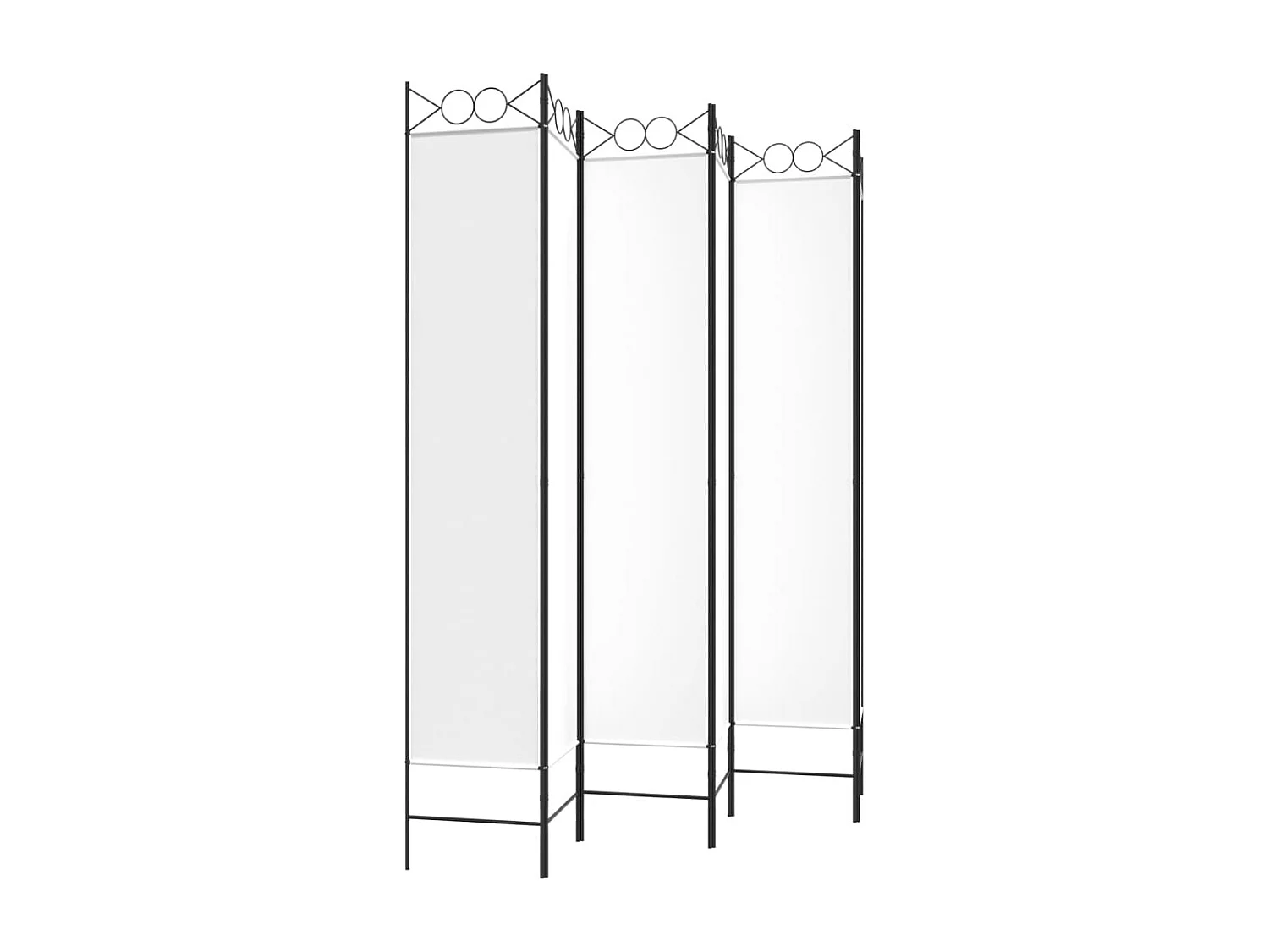 Parete divisoria a 6 pannelli Bianco 240x220 cm Tessuto