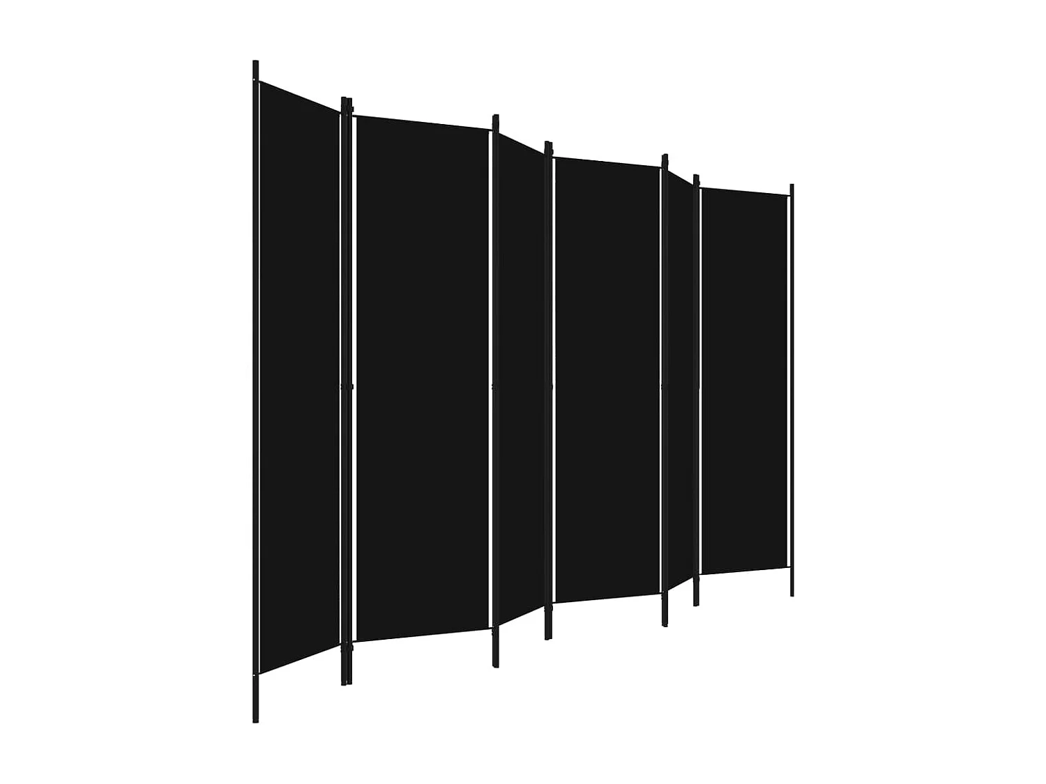 6-delige scheidingswand Zwart 300x180 cm