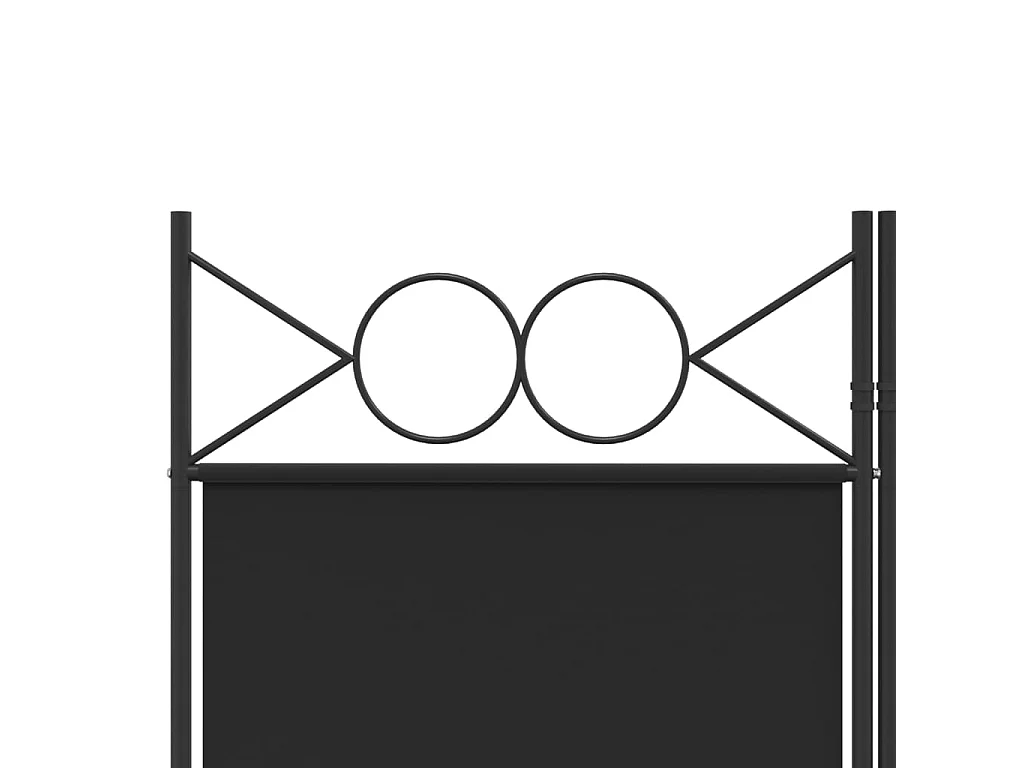 Cloison de séparation 4 panneaux Noir 160x200 cm Tissu