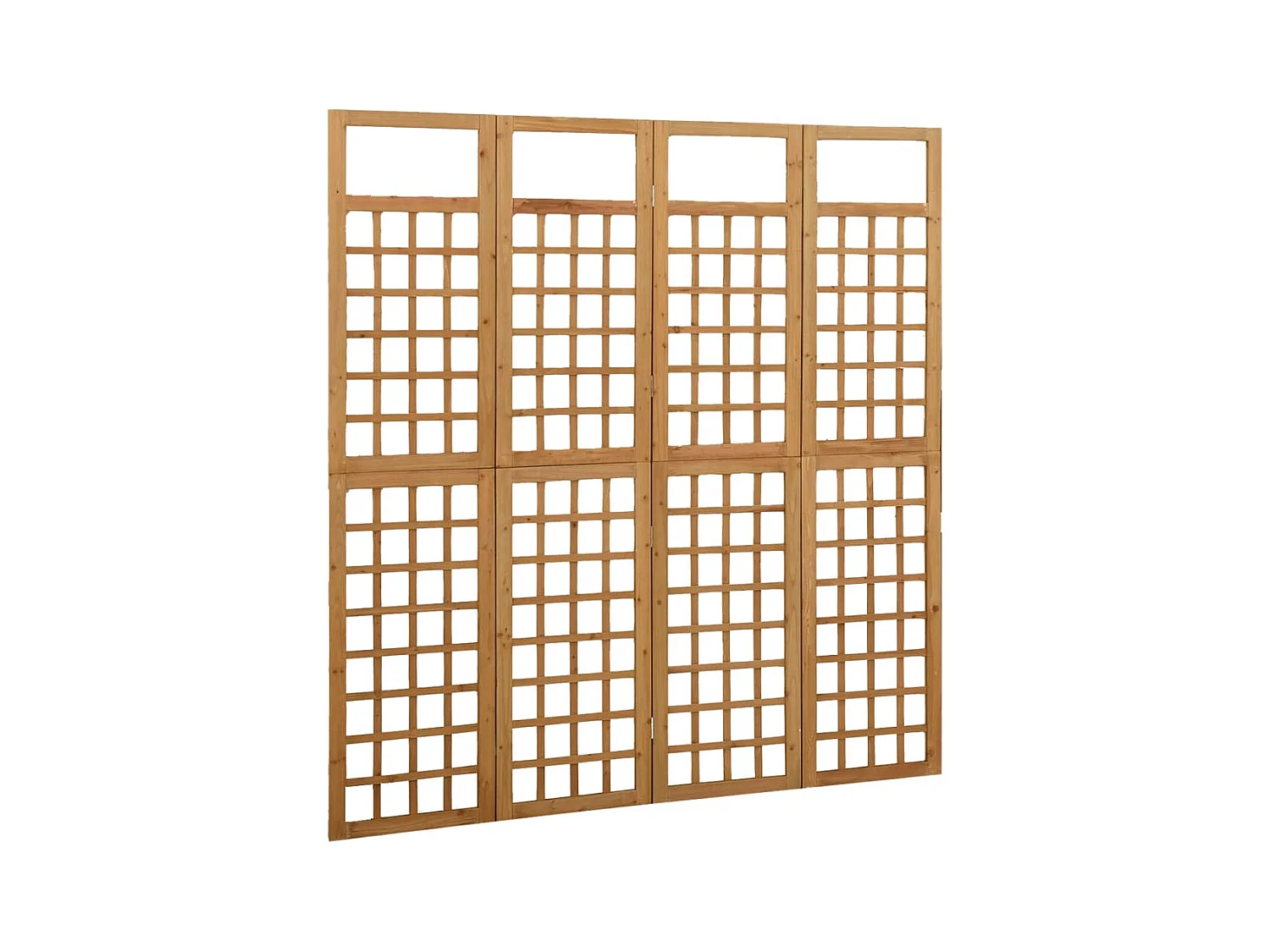 Biombo de 4 paneles de madera maciza de pino, 161 x 180 cm