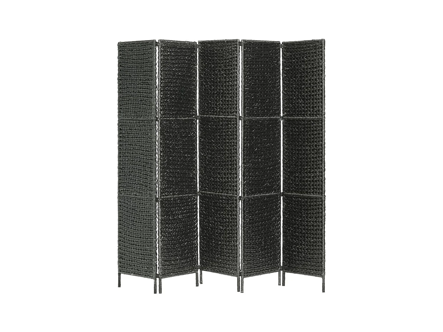 Parete divisoria a 5 pannelli Nero 193x160 cm Giacinto d'acqua