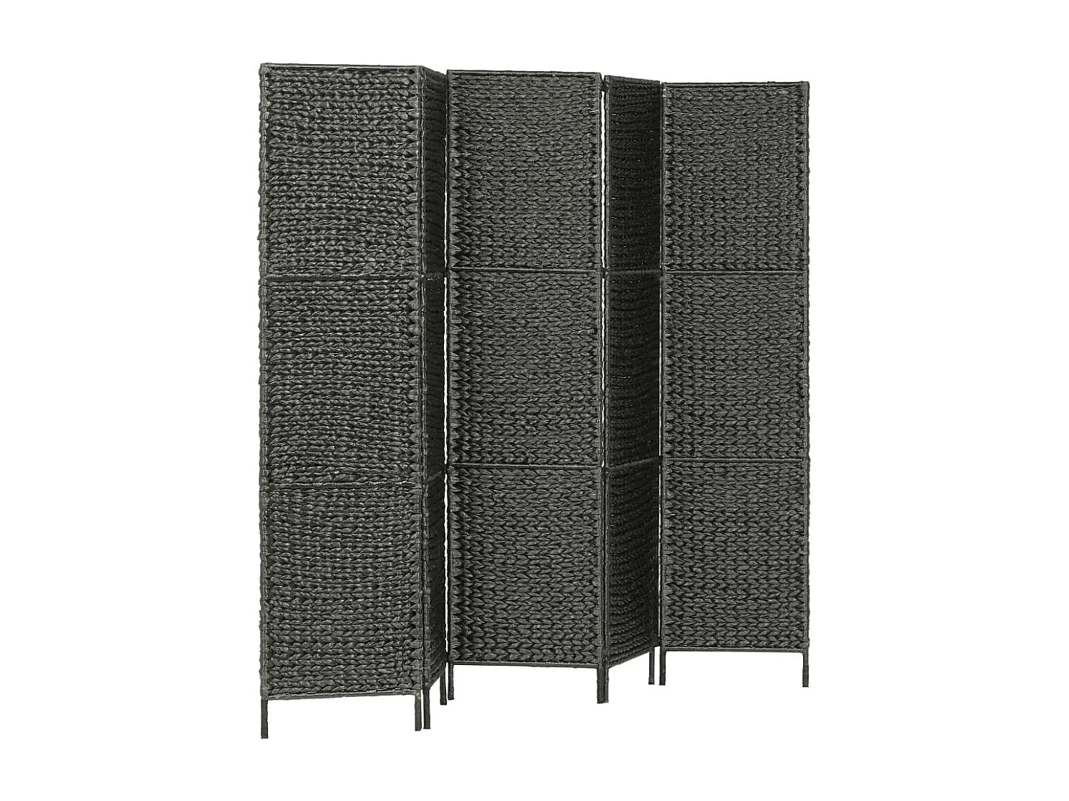 Mampara divisoria 5 paneles Negro 193x160 cm Jacinto de agua
