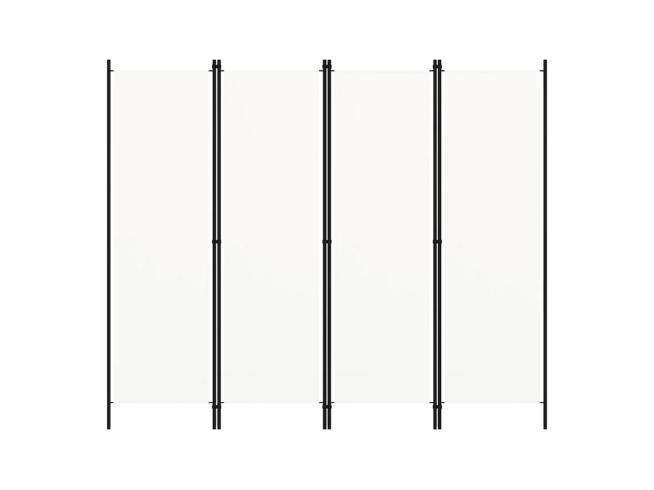 Parete divisoria a 4 pannelli Bianca 200x180 cm