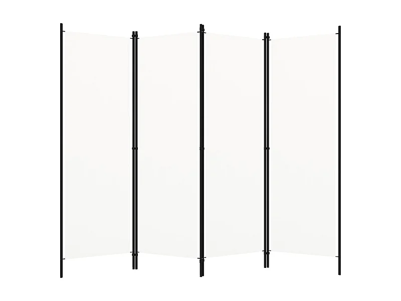 Parete divisoria a 4 pannelli Bianca 200x180 cm