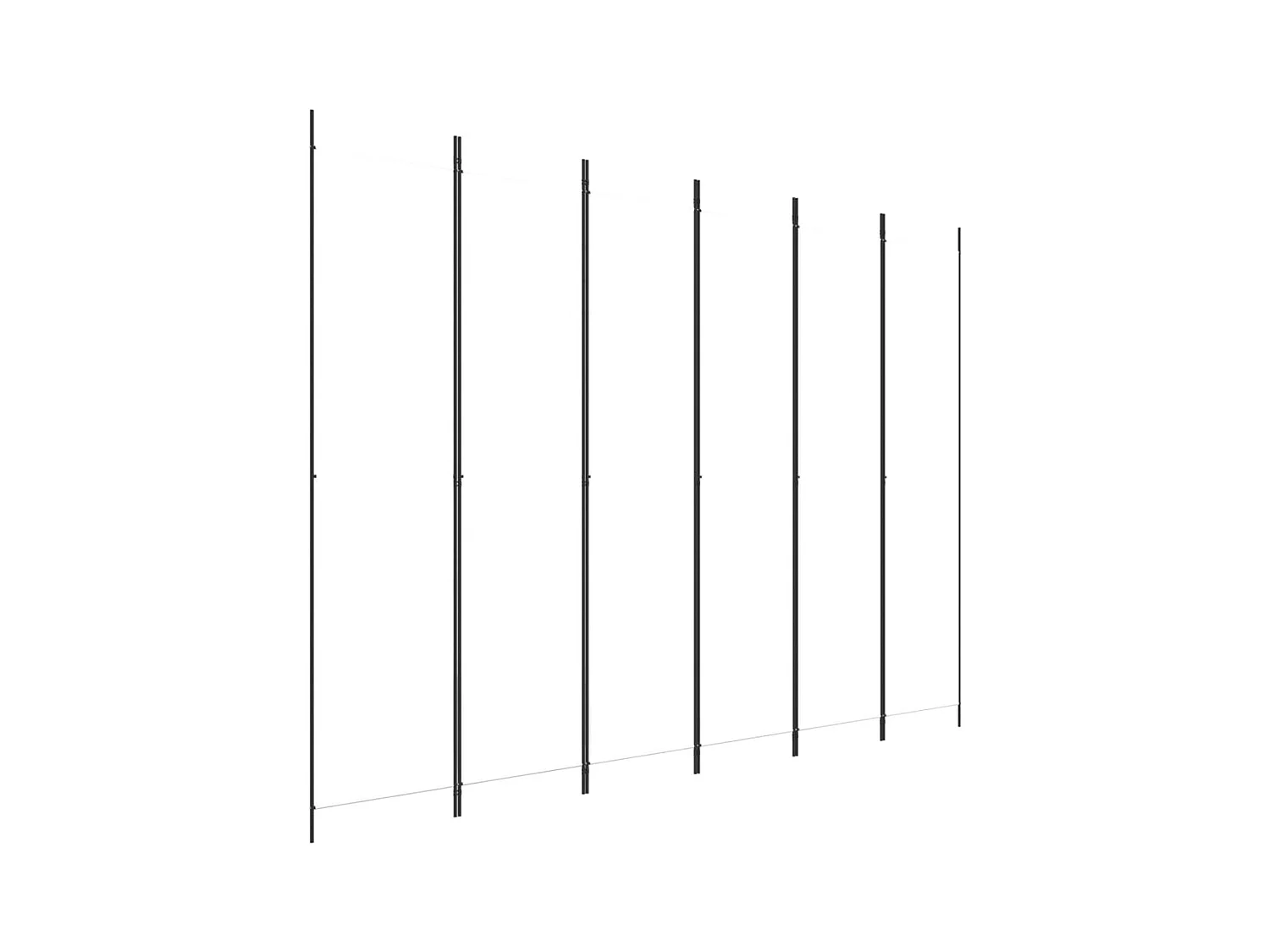 6-delige scheidingswand Wit 300x220 cm Stof