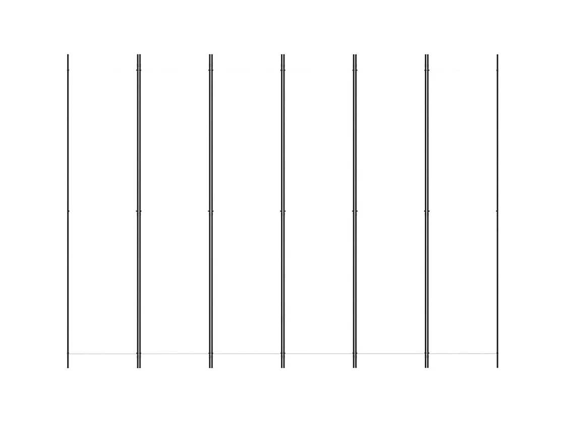 6-delige scheidingswand Wit 300x220 cm Stof