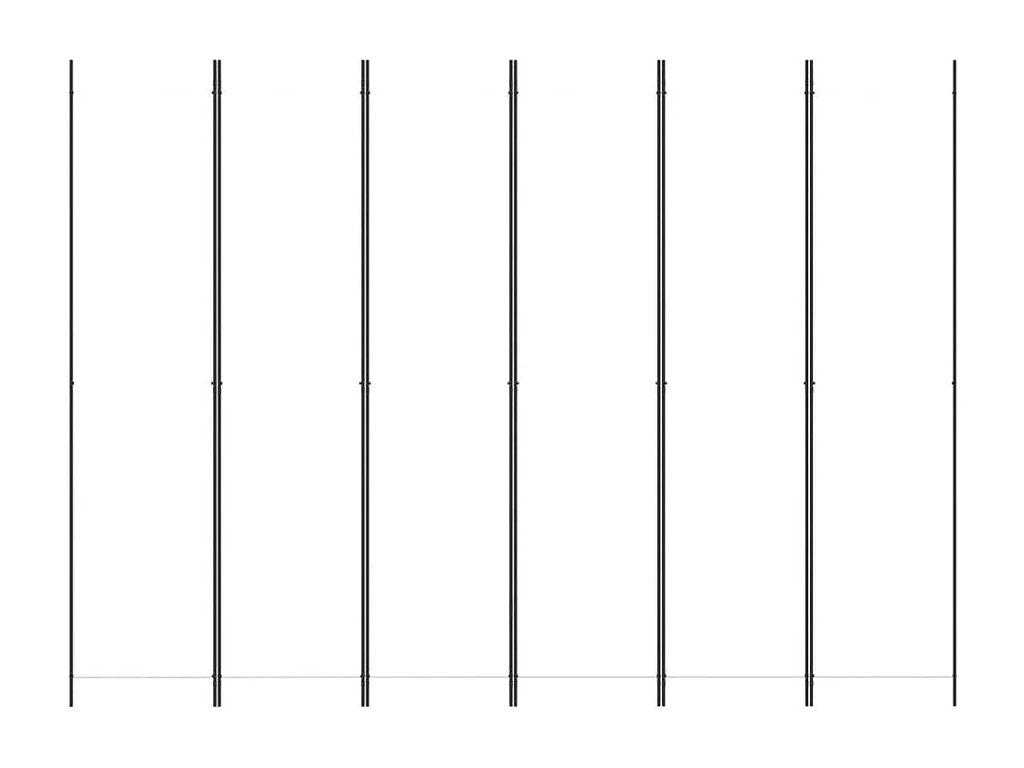 Parete divisoria a 6 pannelli Bianco 300x220 cm Tessuto