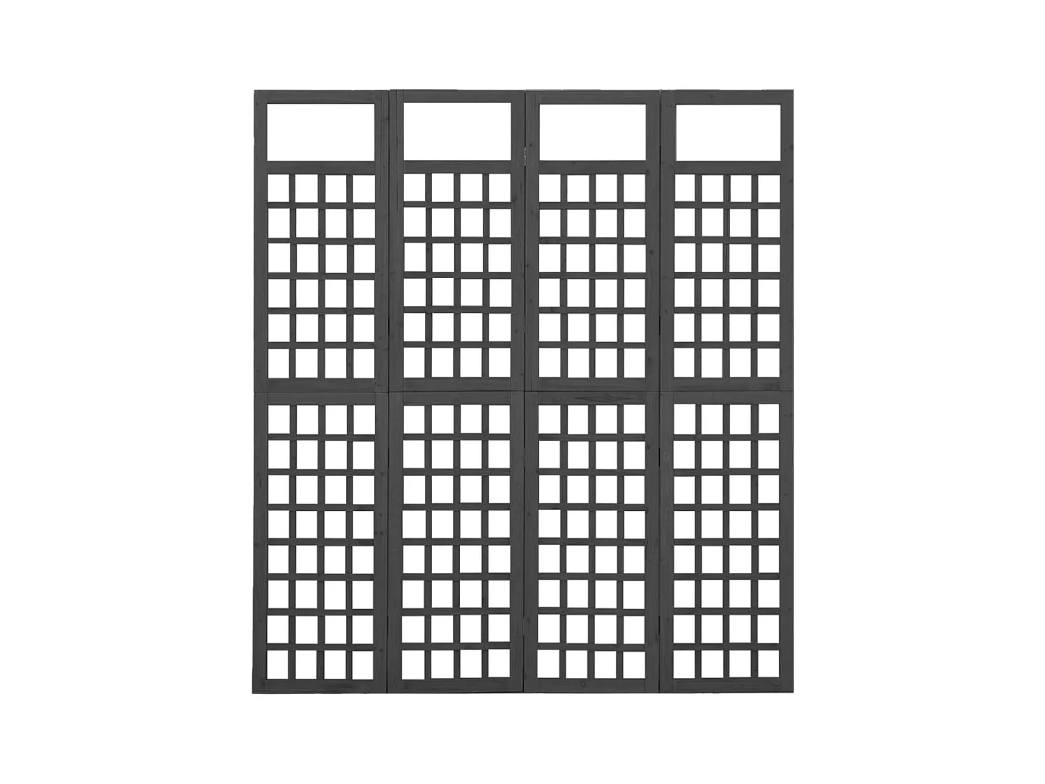 Parete divisoria/traliccio a 4 pannelli in legno massello di abete