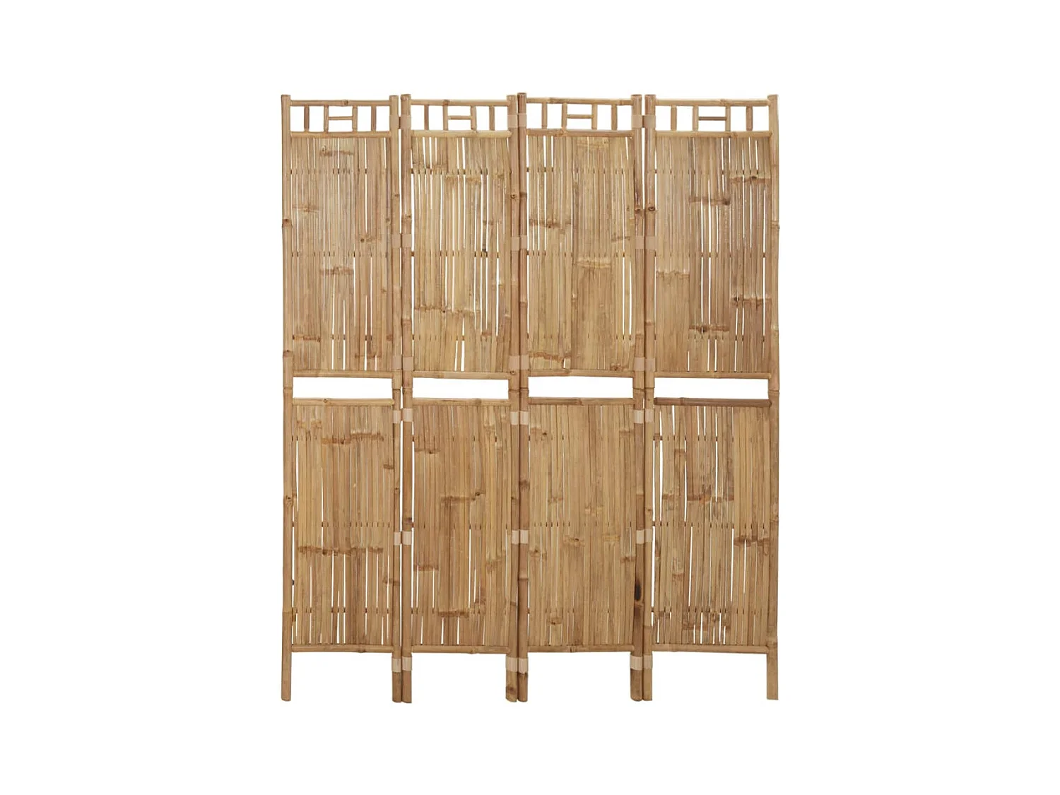 Parete divisoria in bambù a 4 pannelli 160x180 cm