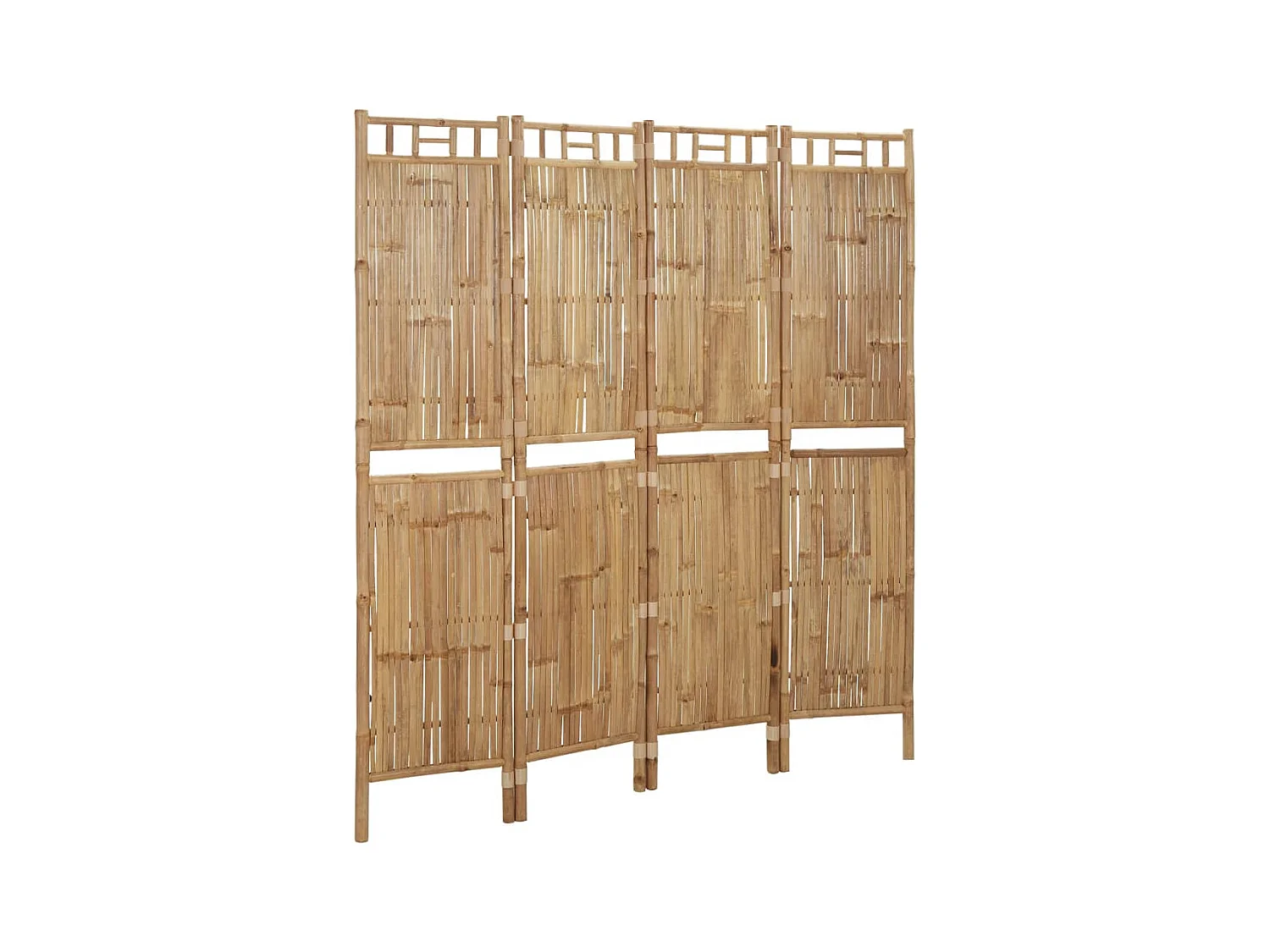 Parete divisoria in bambù a 4 pannelli 160x180 cm