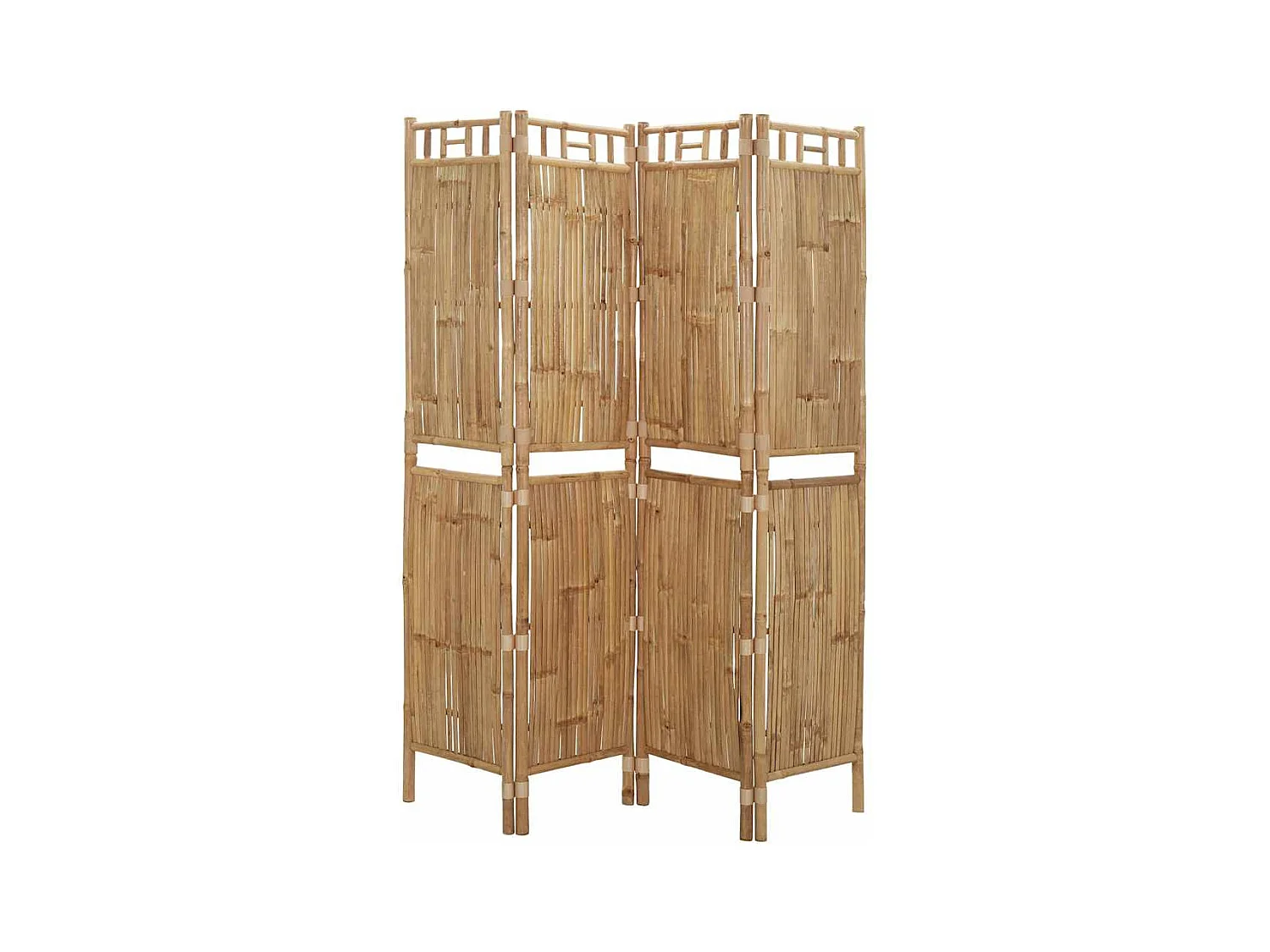 Parete divisoria in bambù a 4 pannelli 160x180 cm