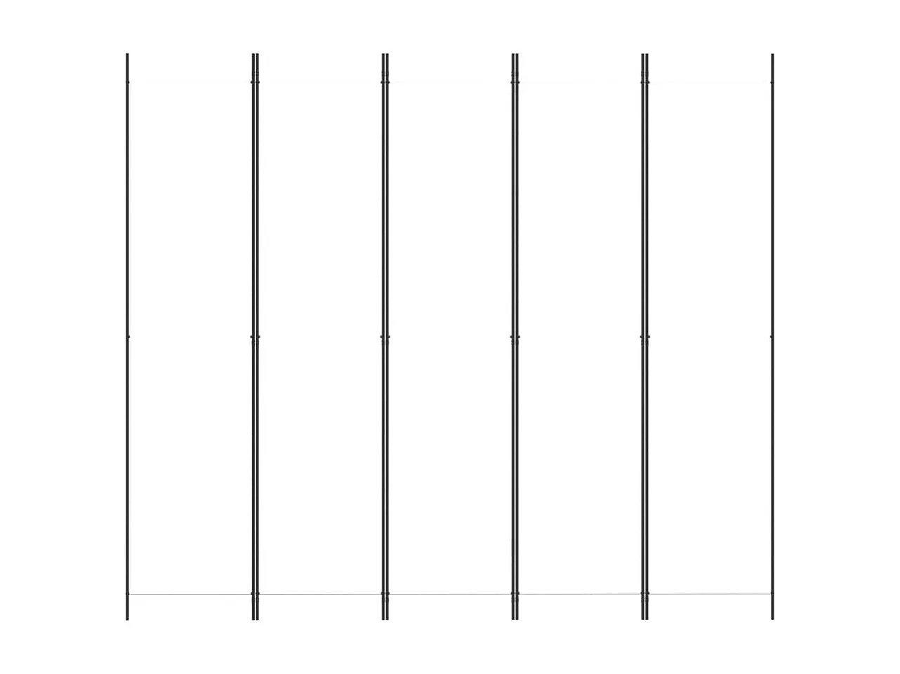 Parete divisoria a 5 pannelli Bianco 250x220 cm Tessuto