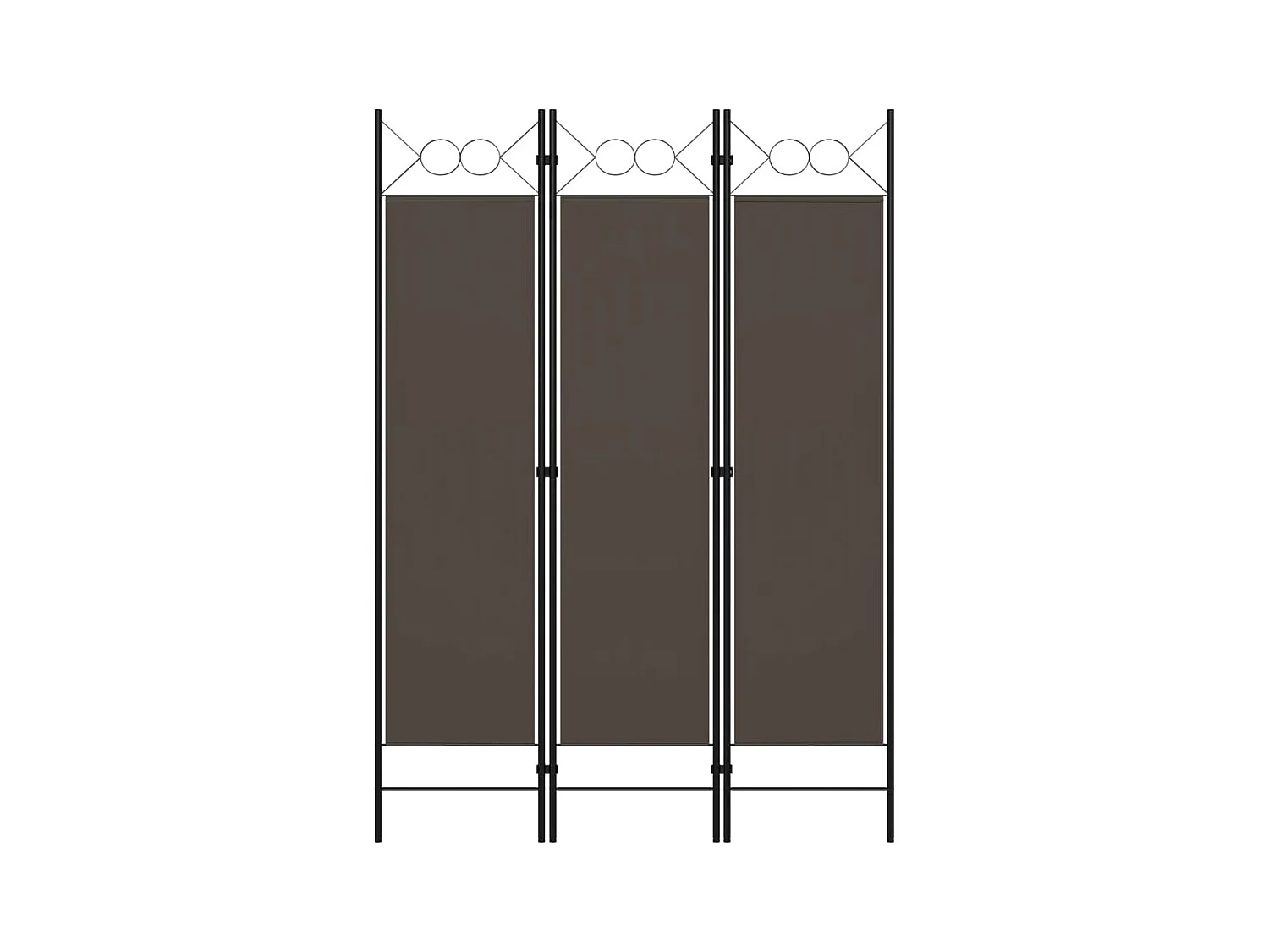 Tabique divisorio de 3 paneles Antracita 120x180 cm