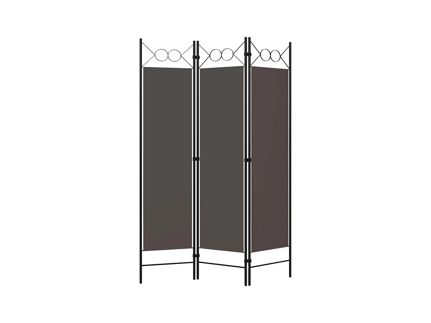 Tabique divisorio de 3 paneles Antracita 120x180 cm