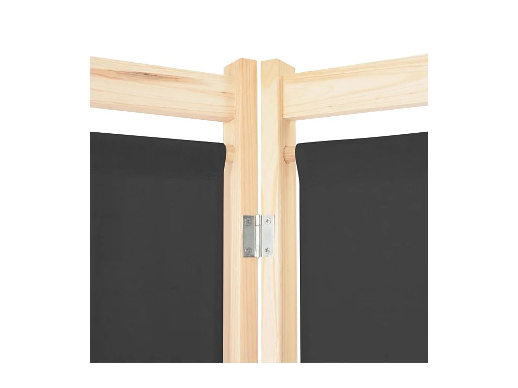 4-delige scheidingswand Grijs 160x170x4 cm Stof