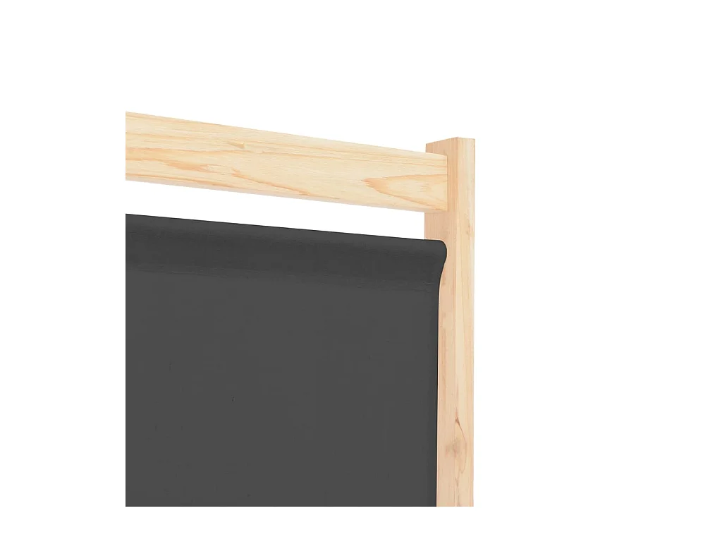 4-delige scheidingswand Grijs 160x170x4 cm Stof