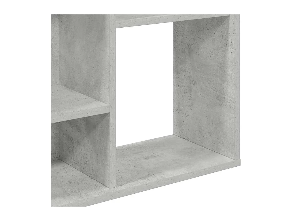 Divisorio/Libreria in legno ingegnerizzato grigio cemento