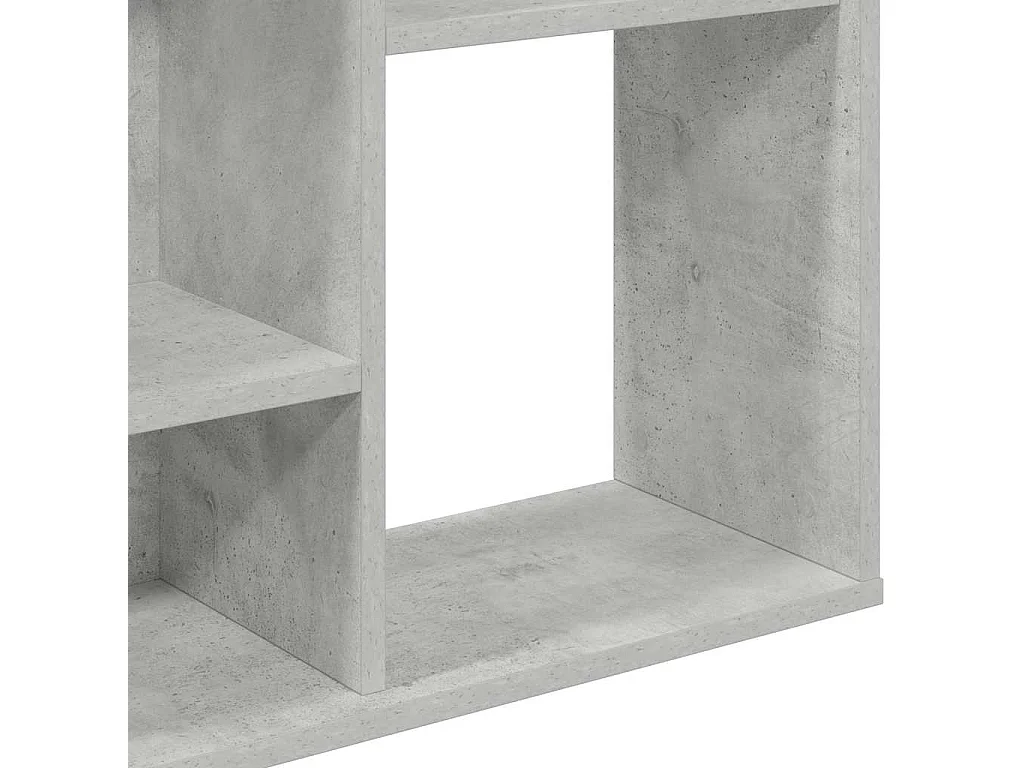 Séparateur de pièce/Bibliothèque Gris béton Bois d’ingénierie