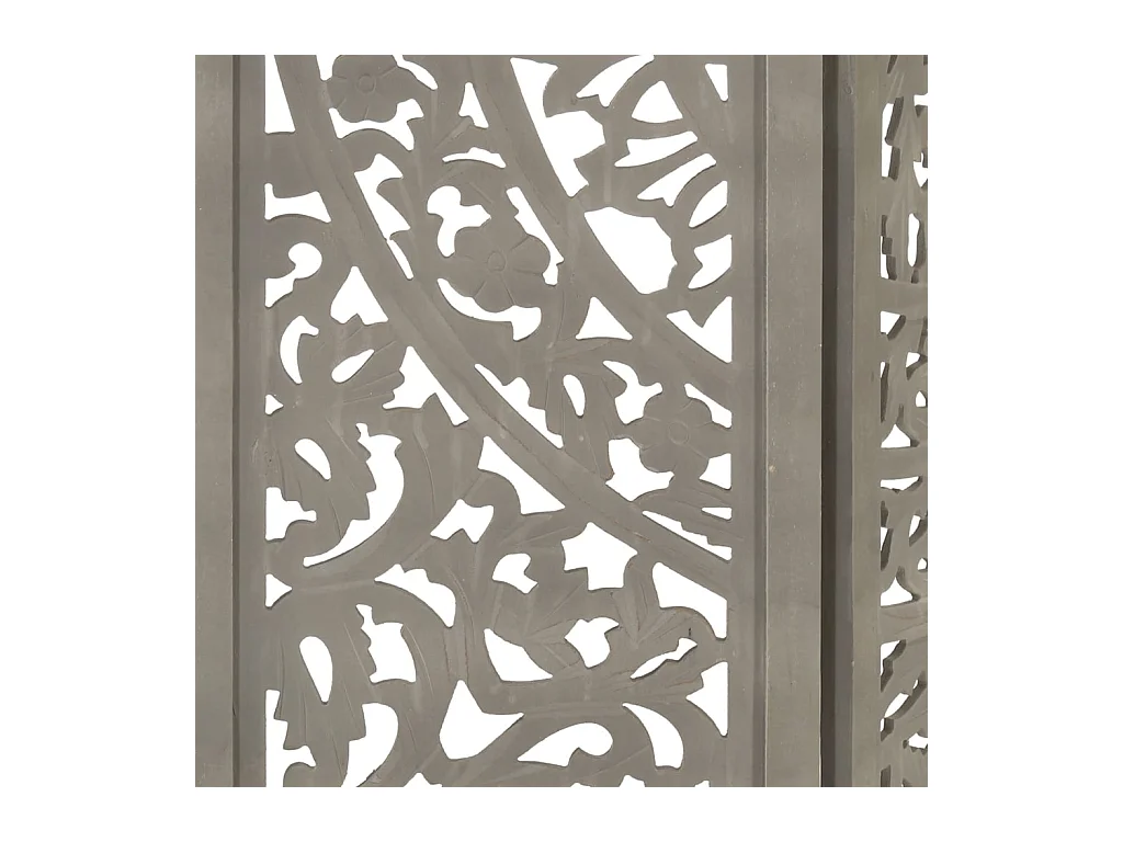 3-delige scheidingswand Grijs 120x165 cm Mangohout