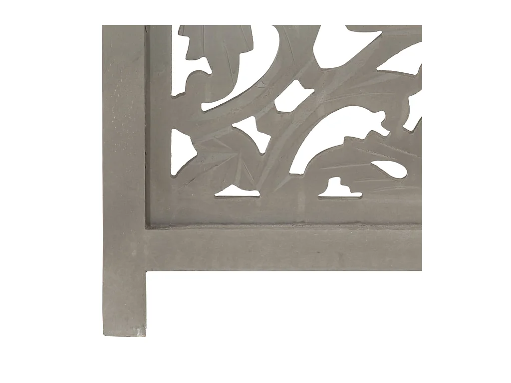 3-delige scheidingswand Grijs 120x165 cm Mangohout