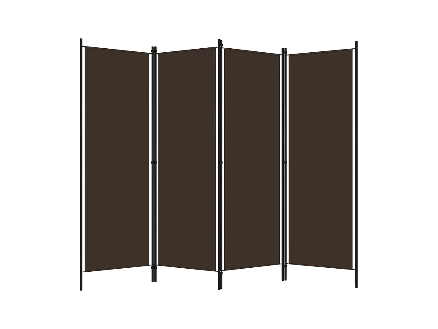Parete divisoria a 4 pannelli Marrone 200x180 cm