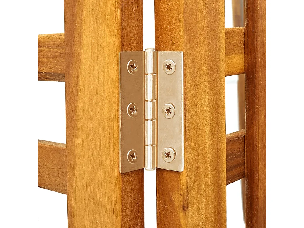 Tabique divisorio de 3 paneles 121x2x170 cm Madera de acacia