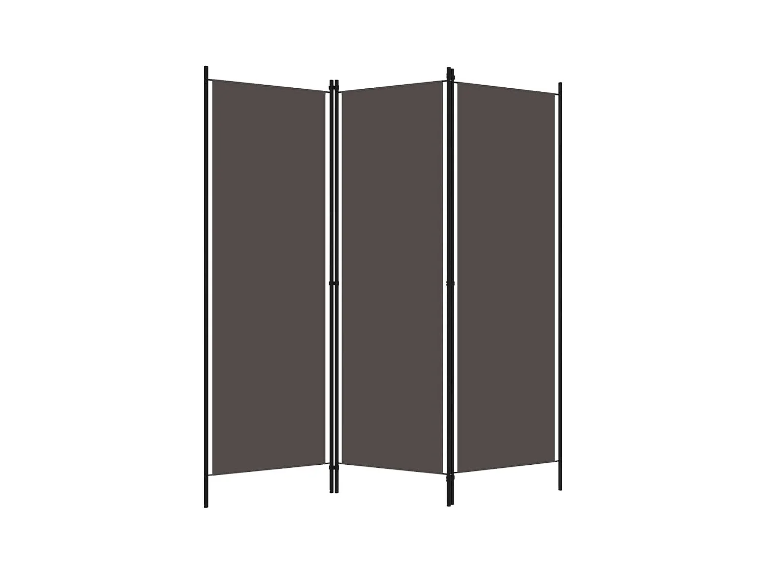 3-delige scheidingswand Antraciet 150x180 cm