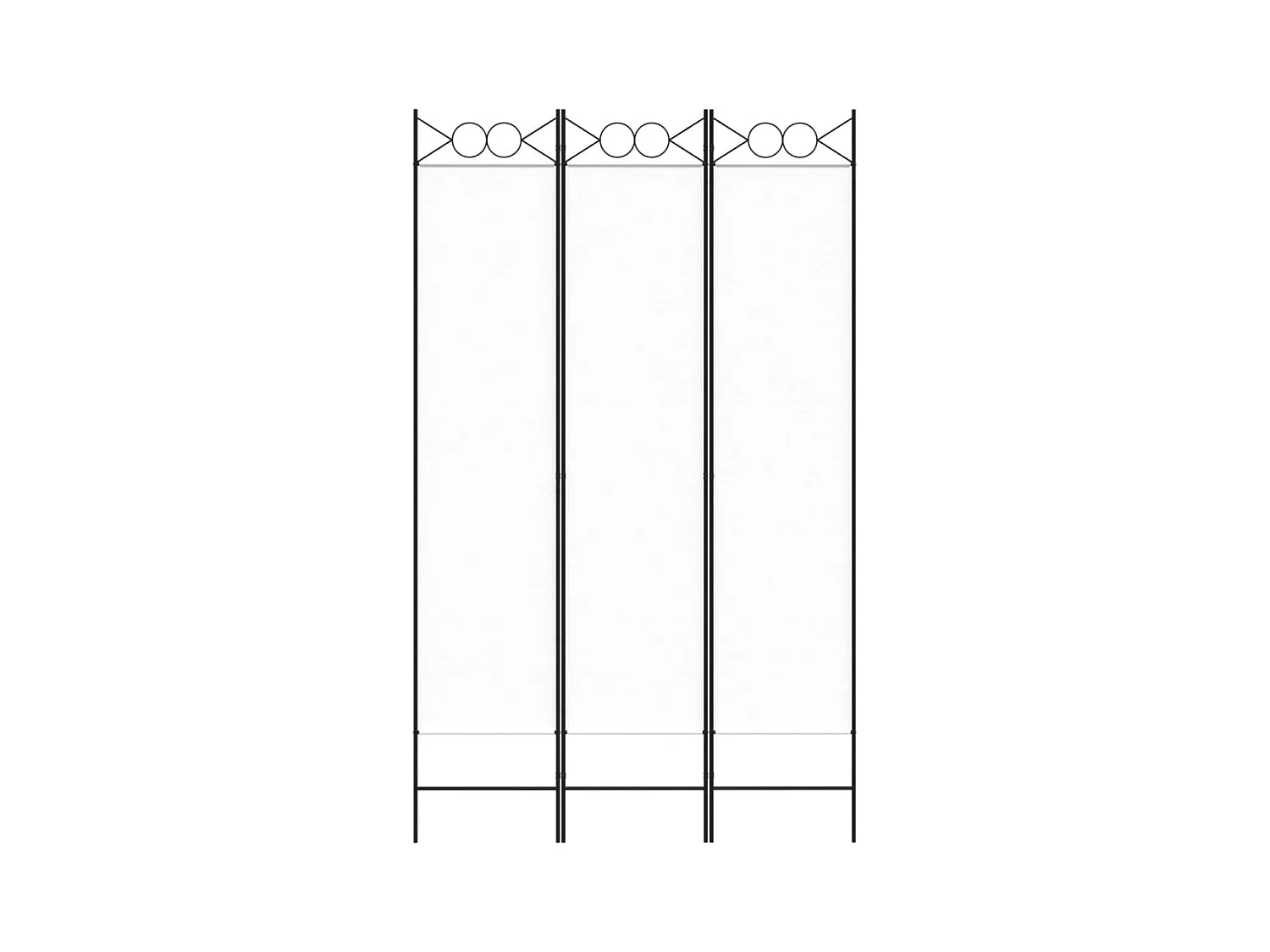 Parete divisoria a 3 pannelli Bianco 120x200 cm Tessuto