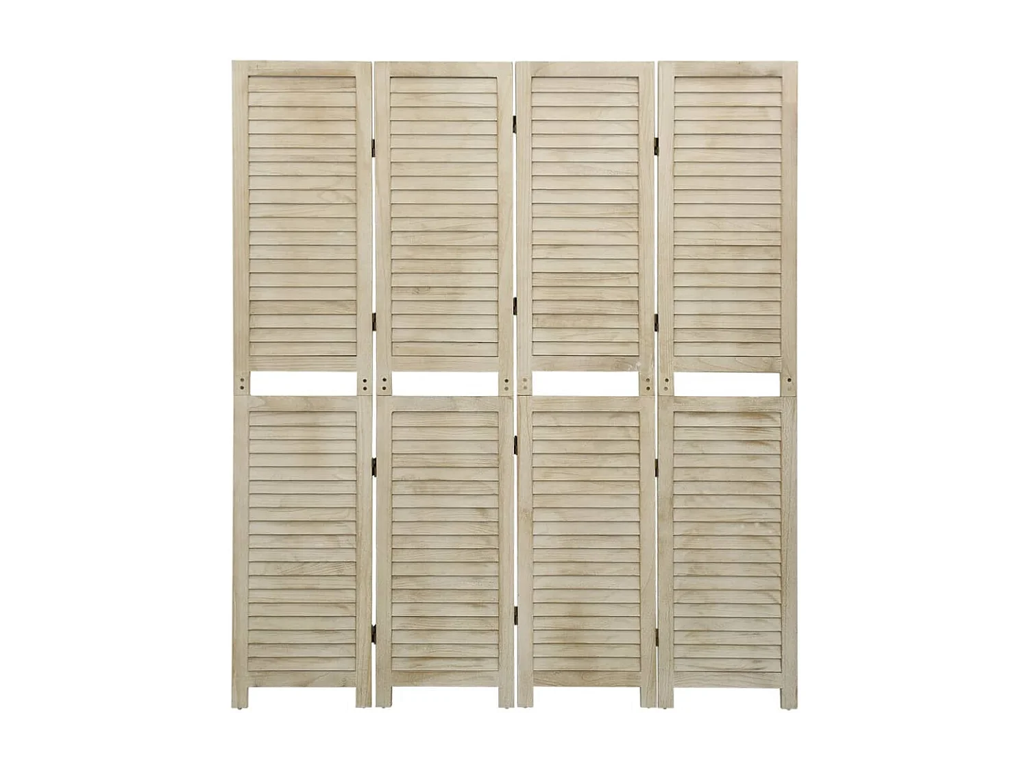 Tabique divisorio de 4 paneles 140x165 cm madera de paulownia