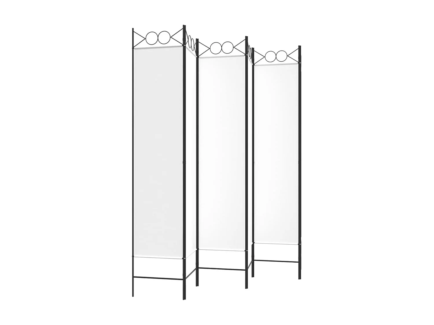 Parete divisoria a 6 pannelli Bianco 240x200 cm Tessuto