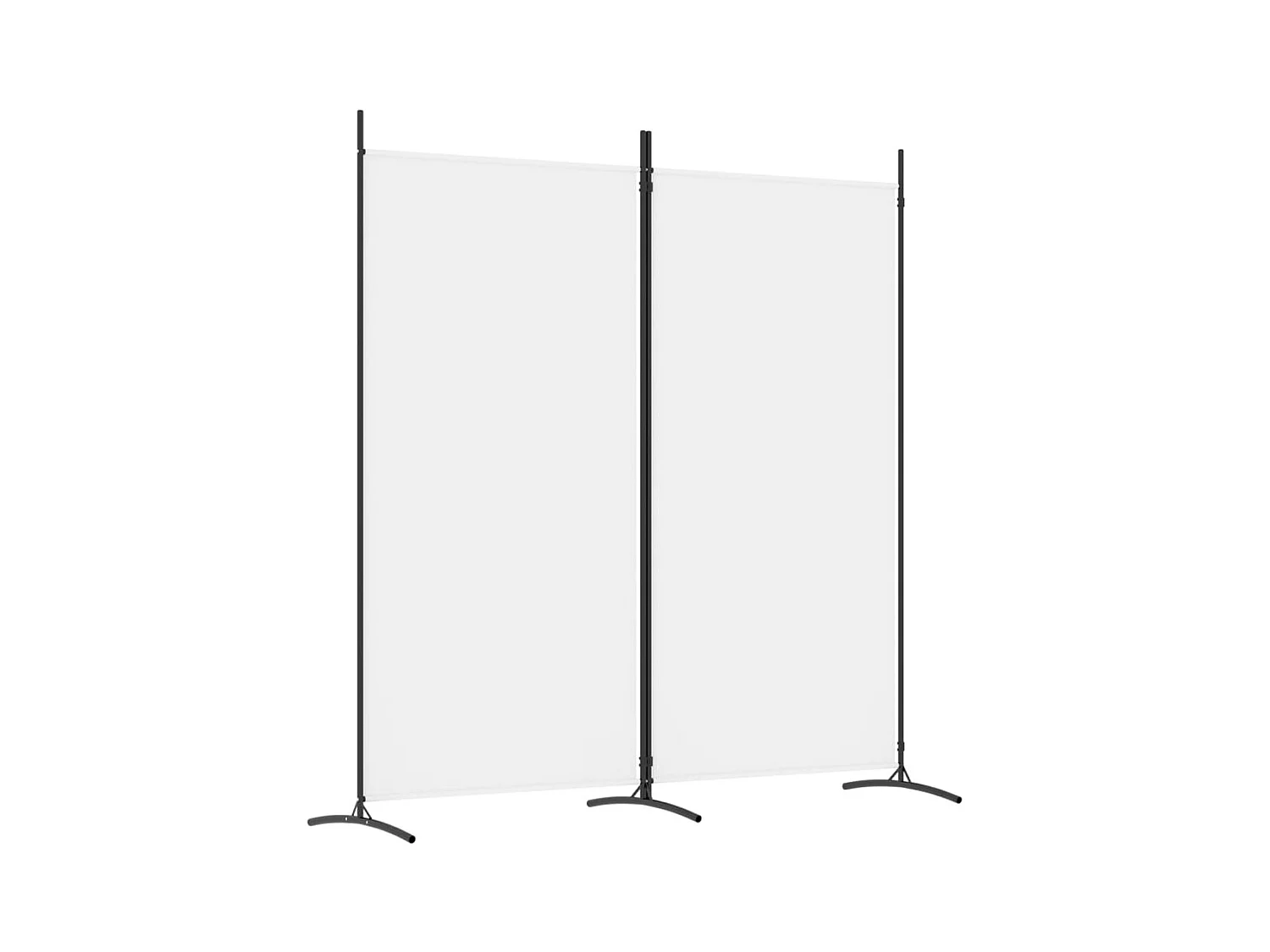 Parete divisoria a 2 pannelli Bianco 175x180 cm Tessuto