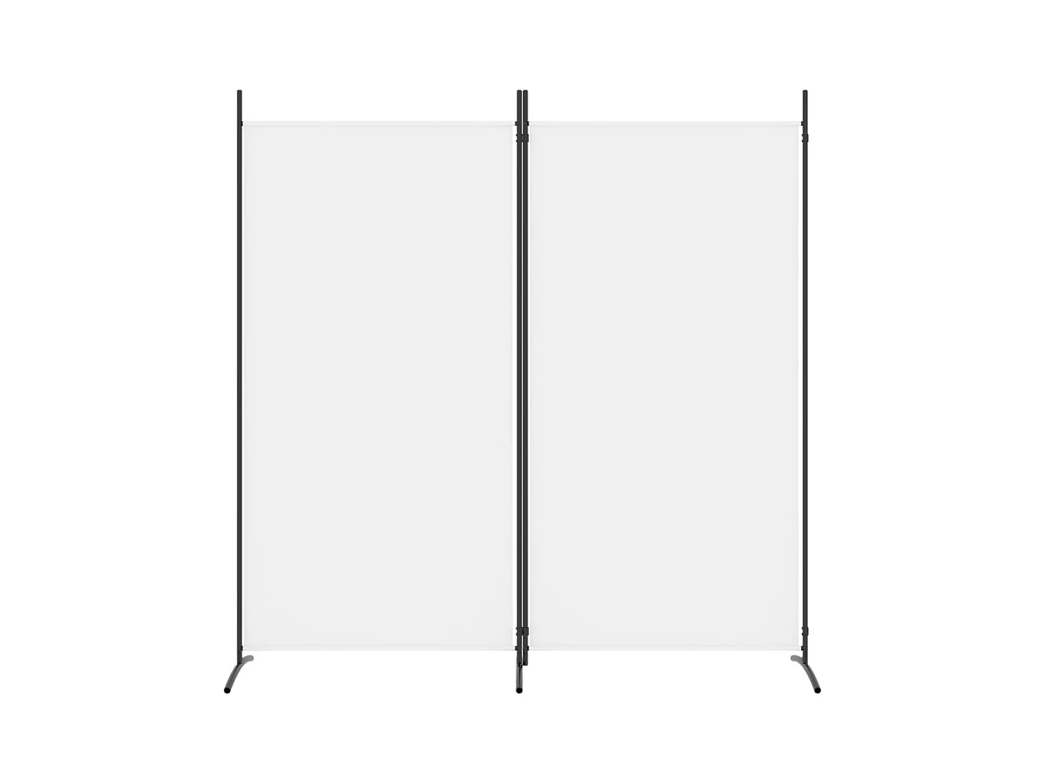 Parete divisoria a 2 pannelli Bianco 175x180 cm Tessuto