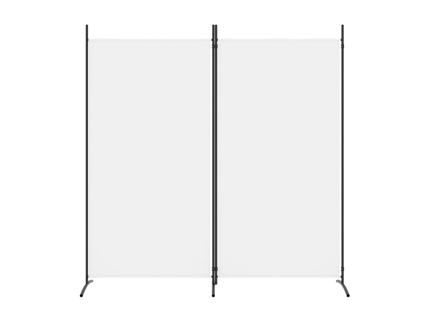 Cloison de séparation 2 panneaux Blanc 175x180 cm Tissu