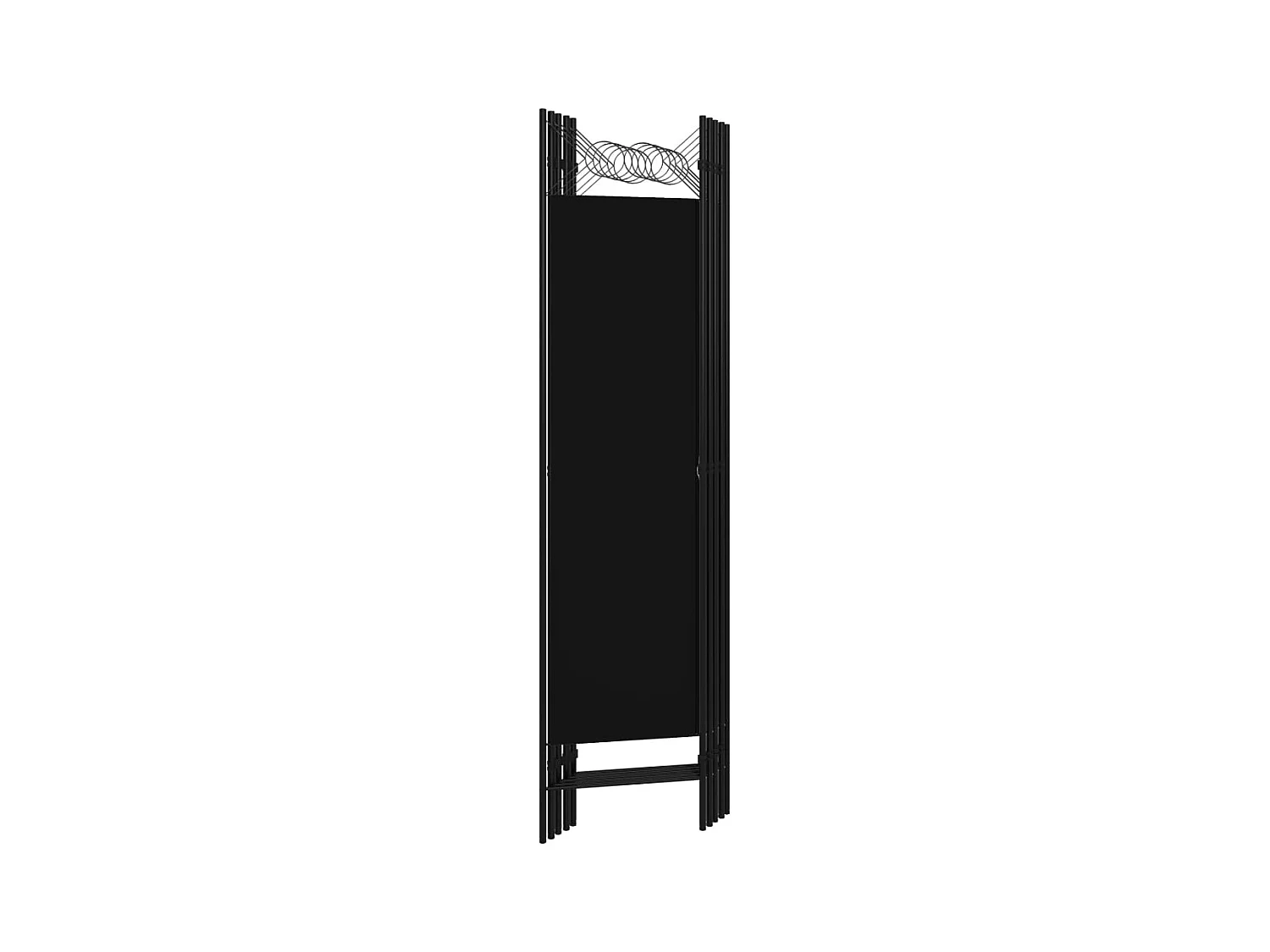 5-delige scheidingswand Zwart 200x180 cm