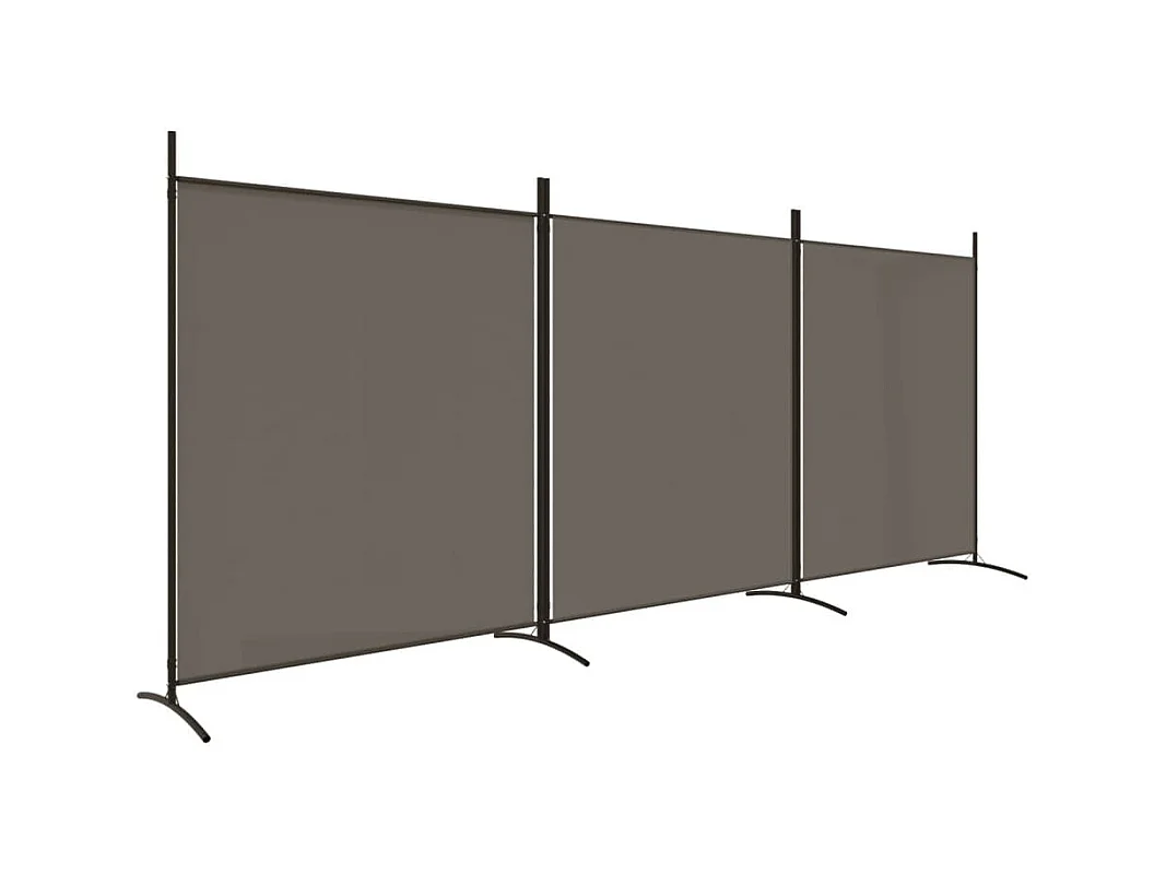 3-delige scheidingswand Antraciet 525x180 cm Stof