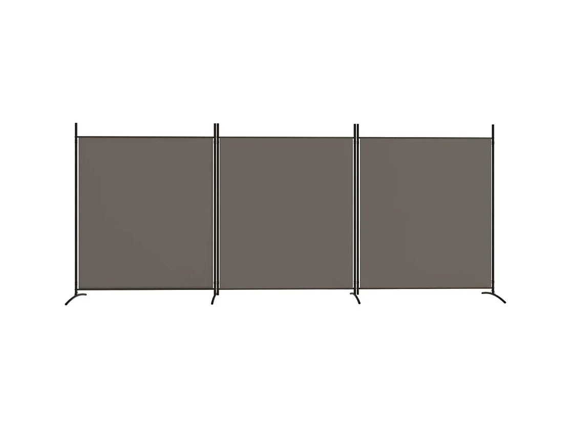 3-delige scheidingswand Antraciet 525x180 cm Stof