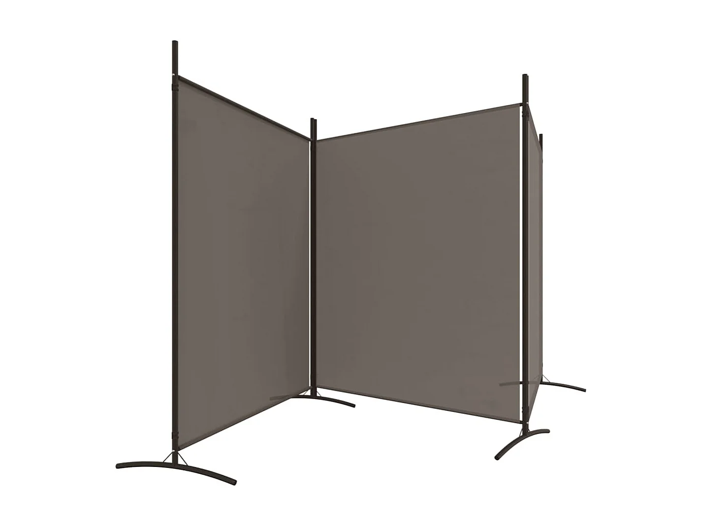 Tabique divisorio de 3 paneles Antracita 525x180 cm Tejido