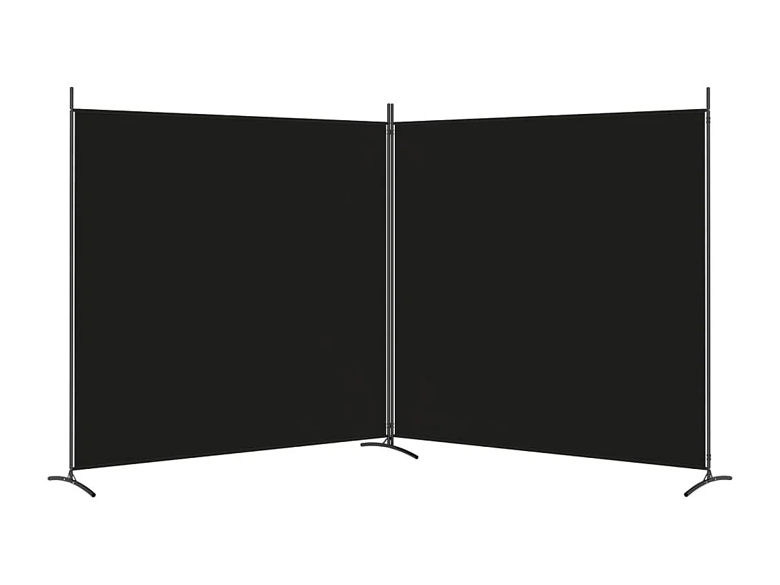 Mampara divisoria de 2 paneles Tela Negra 348x180 cm
