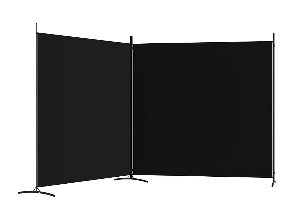 Mampara divisoria de 2 paneles Tela Negra 348x180 cm