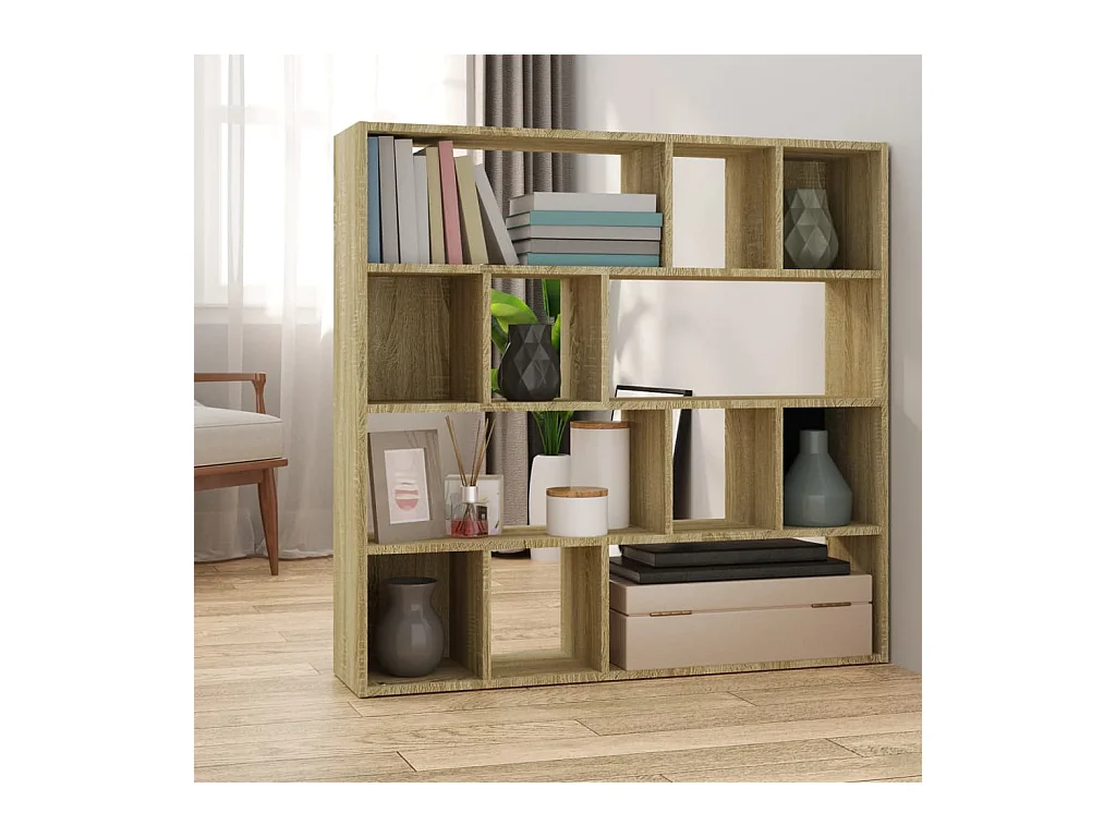 Bücherregal/Raumteiler Sonoma Eiche 105x24x102 cm