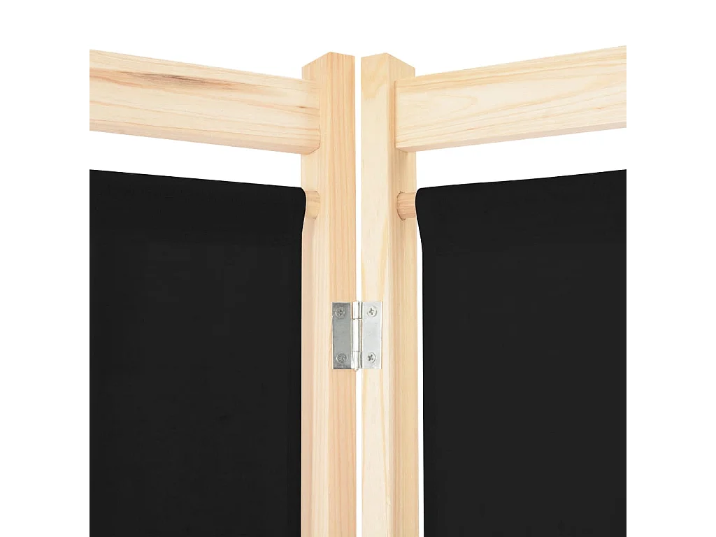 Mampara divisoria de 6 paneles Tela Negra 240 x 170 x 4 cm