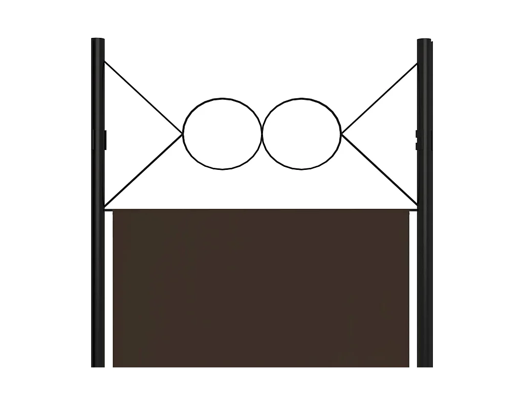 Parete divisoria a 5 pannelli Marrone 200x180 cm