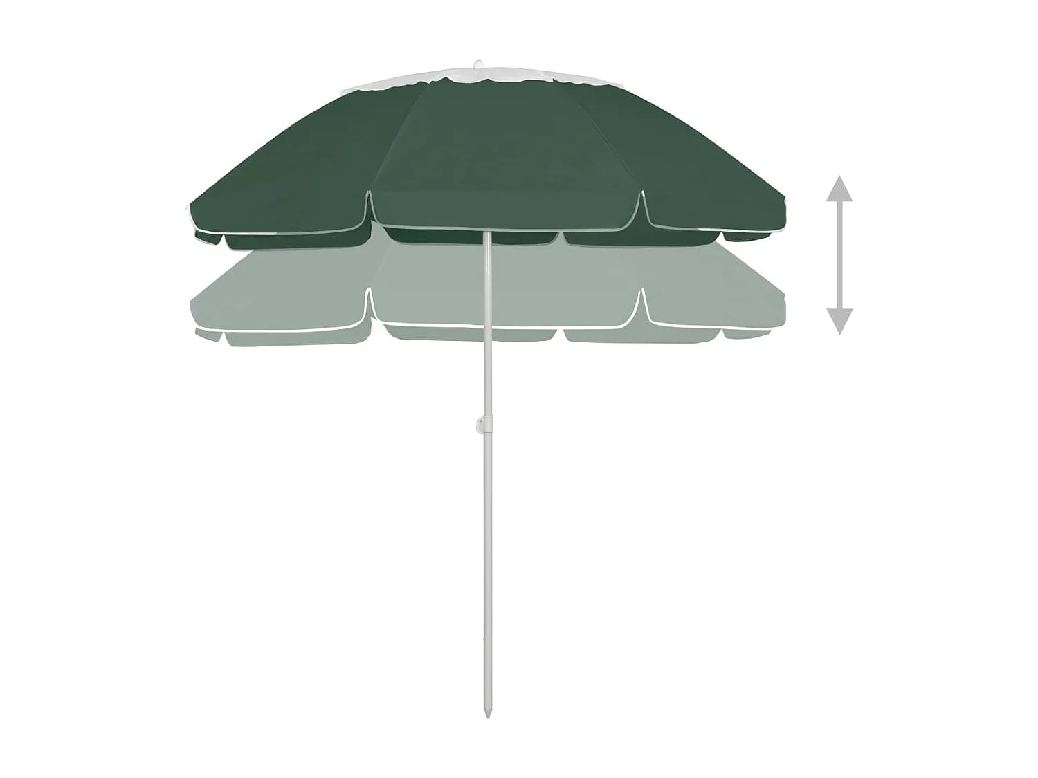 Parasol de plage vert 300 cm