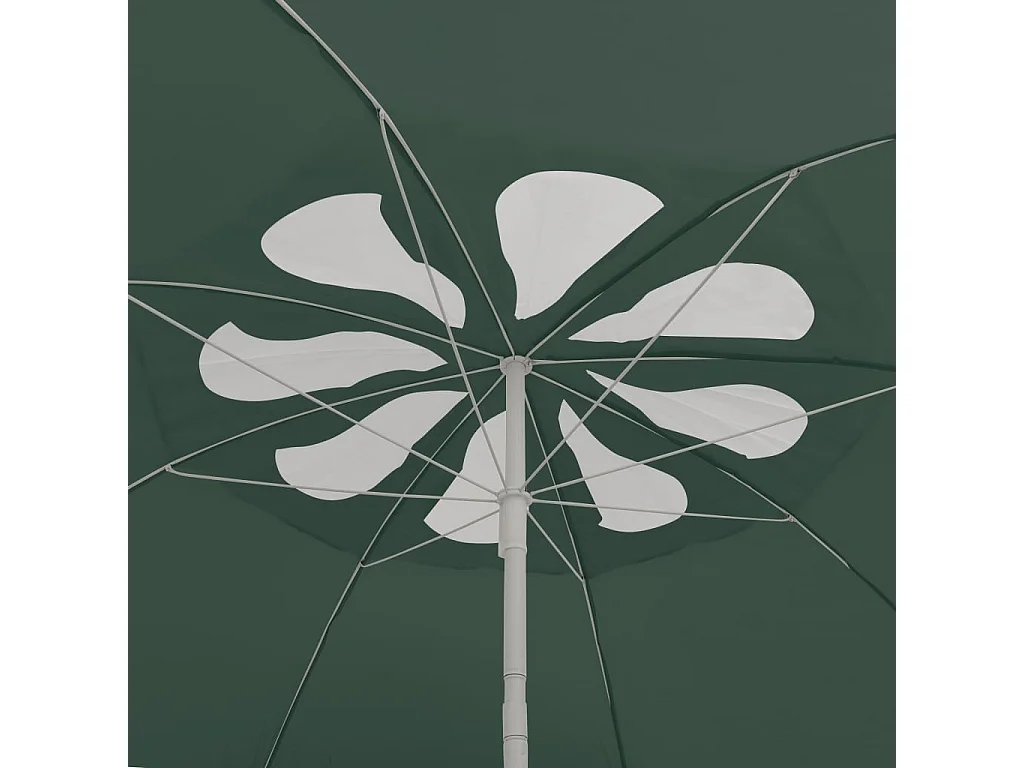 Parasol de plage vert 300 cm