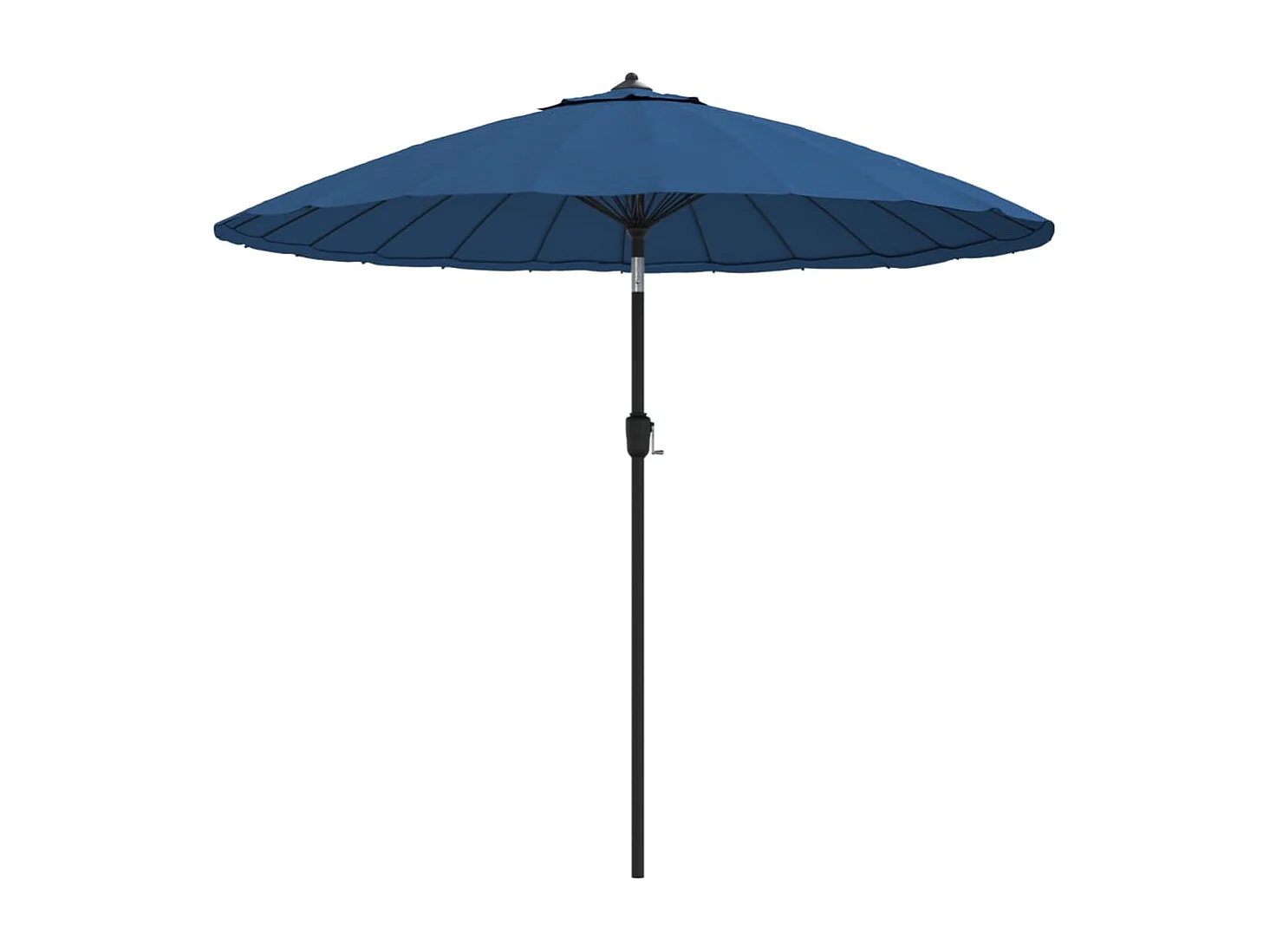 Sombrilla de exterior con mástil de aluminio azul celeste de 500 cm