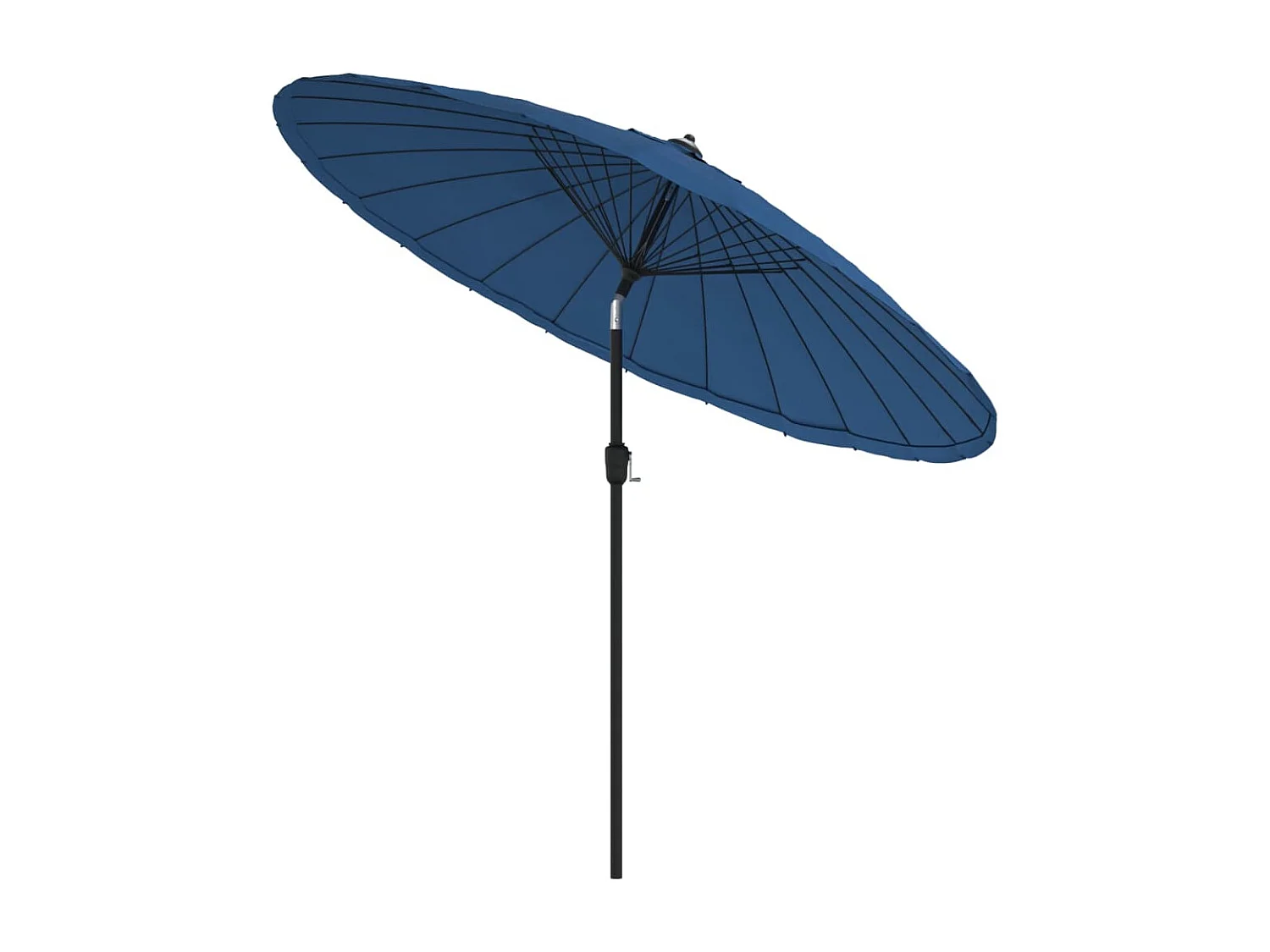 Sombrilla de exterior con mástil de aluminio azul celeste de 500 cm