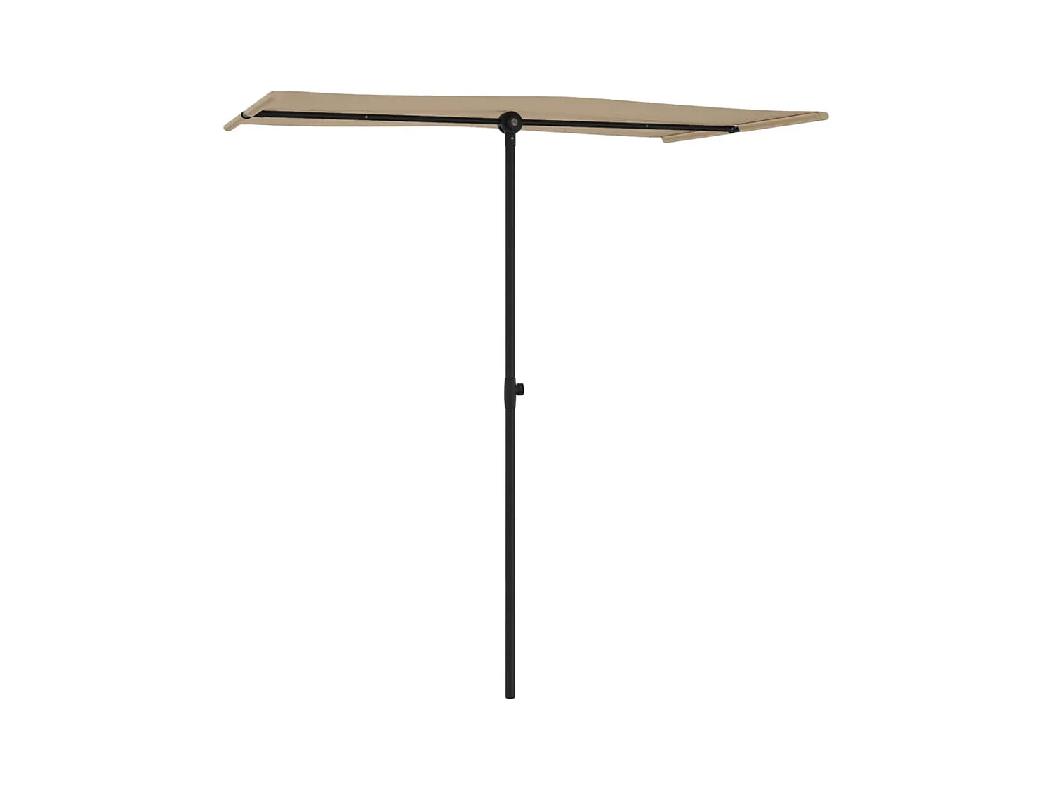 Parasol de jardin avec mât en aluminium 180x110 cm taupe
