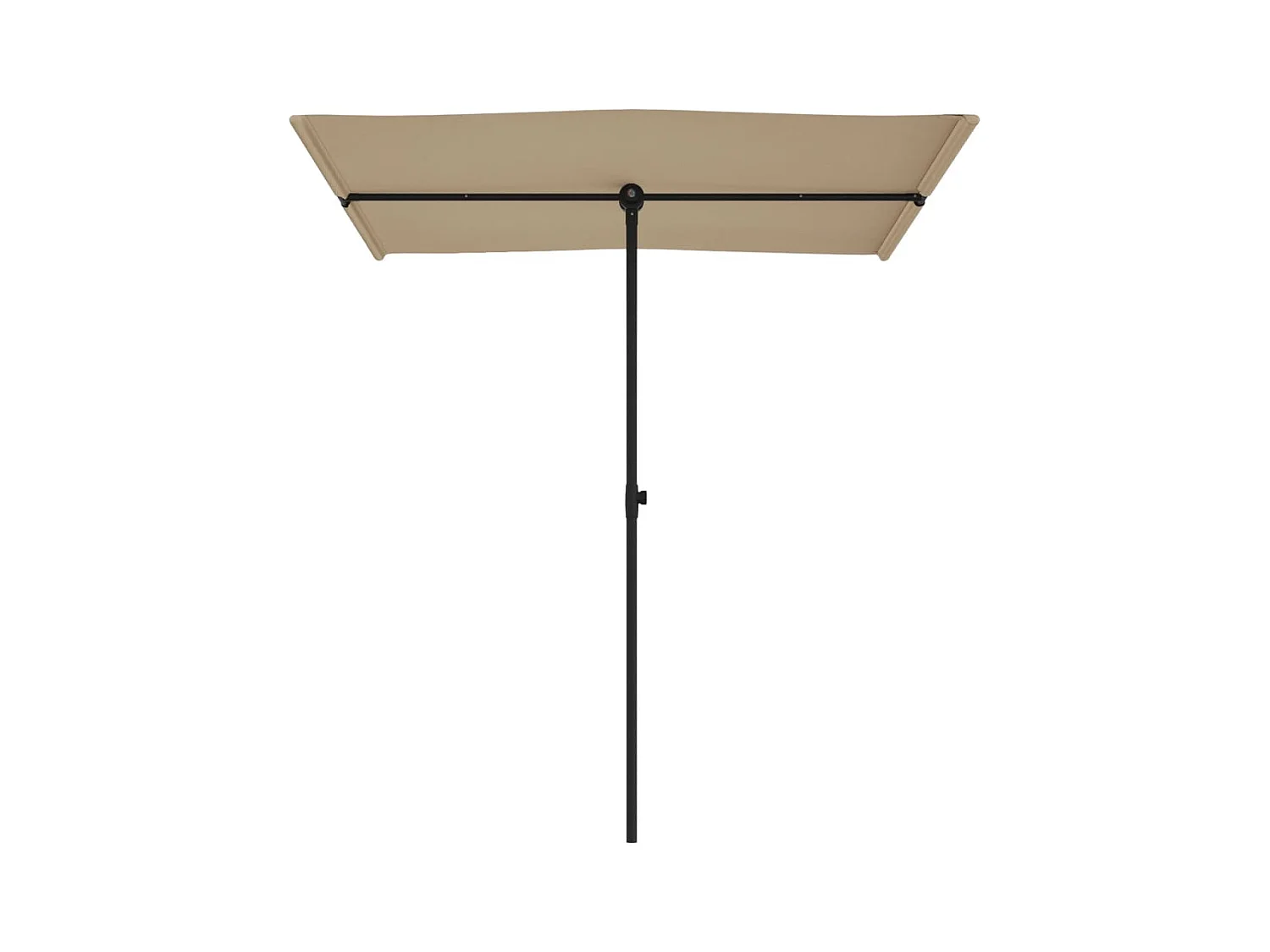 Parasol de jardin avec mât en aluminium 180x110 cm taupe